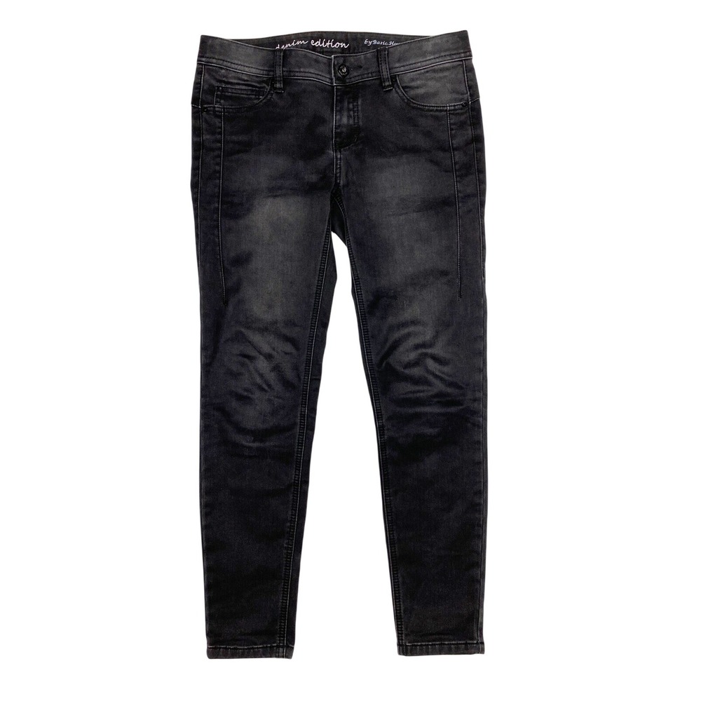 Basic House Front Seam Detail Skinny Jeans Womens‎ 28 Faded Black